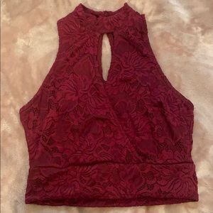 Charlotte Russe lace crop top